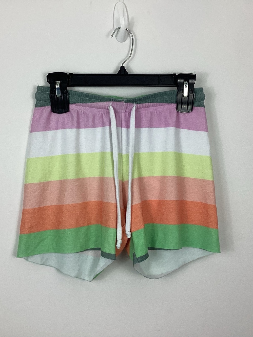 Wildfox Carter Drawstring Rainbow Striped Shorts Size XS NWT